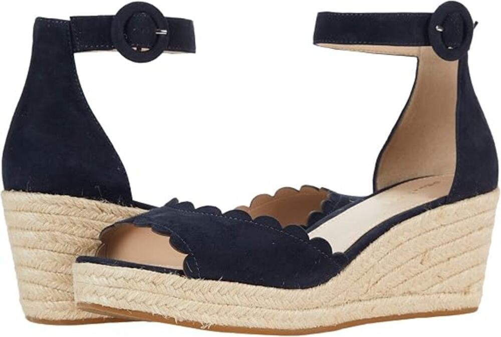 Pelle Moda Krisa Espadrille Sandals Navy Blue Women's Size 11 New
